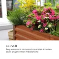 blumfeldt Rust Grow Hochbeet Gartenbeet, verzinktes Stahlblech, Materialstärke: 0,6 mm, einfache Montage, Rost-Finish, 120 x 60 x 60 cm (BxHxT), Rost - Thumbnail 3