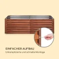 blumfeldt Rust Grow Hochbeet Gartenbeet, verzinktes Stahlblech, Materialstärke: 0,6 mm, einfache Montage, Rost-Finish, 200 x 60 x 100 cm (BxHxT) Rost - Thumbnail 8