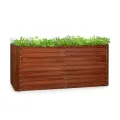 blumfeldt Rust Grow Hochbeet Gartenbeet, verzinktes Stahlblech, Materialstärke: 0,6 mm, einfache Montage, Rost-Finish, 200 x 90 x 100 cm (BxHxT) Rost - Thumbnail 1