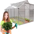 GRINDI - Gewächshaus klein 5,9 m² Viola IIII - Gartenhaus - Carport Aluminium - Dachfenster - Polycarbonat Hohlkammerplatten - Growzelt - Tomatengewächshaus - Anlehngewächshaus Winterfest - Thumbnail 8