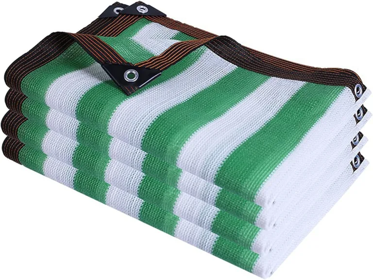 Sunblock Shade Cloth GrüNes Weiß Gestreiftes Schattiernetz, Hagelnetz Outdoor Verdickung Garten Schatten 75% Uv Blockieren,Benutzt FüR Courtyard Balcony WäRmeisolierung (2mx9m/6.6ftx29.5ft) – Bild 1