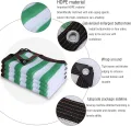Sunblock Shade Cloth GrüNes Weiß Gestreiftes Schattiernetz, Hagelnetz Outdoor Verdickung Garten Schatten 75% Uv Blockieren,Benutzt FüR Courtyard Balcony WäRmeisolierung (2mx9m/6.6ftx29.5ft) - Thumbnail 7