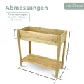holz4home® Hochbeet inkl. Vlies-, Einlegevlies Naturholz Tanne Braun | 80x37x78 cm I Hochwertiges Tannenholz I Ideal für den kleinen Garten, Terrasse oder Balkon - Thumbnail 7