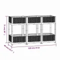 vidaXL Hochbeet Pflanzkasten Blumenkasten Gemüsebeet Pflanzbeet Blumenbeet Frühbeet Gartenbeet Pflanzkübel Blumenkübel 120x40x71cm Polypropylen - Thumbnail 3