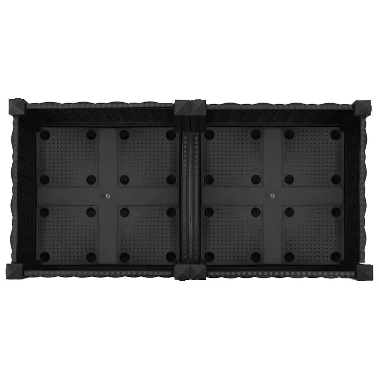 vidaXL Hochbeet Pflanzkasten Blumenkasten Gemüsebeet Pflanzbeet Blumenbeet Frühbeet Gartenbeet Pflanzkübel Blumenkübel 80x40x71cm Polypropylen – Bild 8
