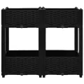 vidaXL Hochbeet Pflanzkasten Blumenkasten Gemüsebeet Pflanzbeet Blumenbeet Frühbeet Gartenbeet Pflanzkübel Blumenkübel 80x40x71cm Polypropylen - Thumbnail 6