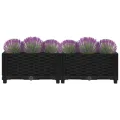 vidaXL Hochbeet Pflanzkasten Blumenkasten Gemüsebeet Pflanzbeet Blumenbeet Frühbeet Gartenbeet Pflanzkübel Blumenkübel 80x40x23cm Polypropylen - Thumbnail 4