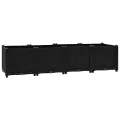 vidaXL Hochbeet Pflanzkasten Blumenkasten Gemüsebeet Pflanzbeet Blumenbeet Frühbeet Gartenbeet Pflanzkübel Blumenkübel 80x40x23cm Polypropylen - Thumbnail 9