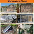 BeGrit 3M x 4M wasserdichte Transparente Plane mit Ösen Wetterfeste Plane Transparente Strapazierfähige Vordächer und Planen enthalten Spanngummi für Gartenmöbel Pflanzen Gewächshaus Pet Hutch Dach - Thumbnail 8