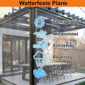 BeGrit 3M x 4M wasserdichte Transparente Plane mit Ösen Wetterfeste Plane Transparente Strapazierfähige Vordächer und Planen enthalten Spanngummi für Gartenmöbel Pflanzen Gewächshaus Pet Hutch Dach - Thumbnail 4