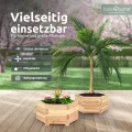 holz4home® Outdoor Pflanzkübel XL I 6-Eckig aus Tannenholz I inkl. Gartenhandschuhe & Vlies I Blumentopf Terrasse aus Holz I Pflanzkasten Pflanztopf Blumenkübel Balkon - Thumbnail 4