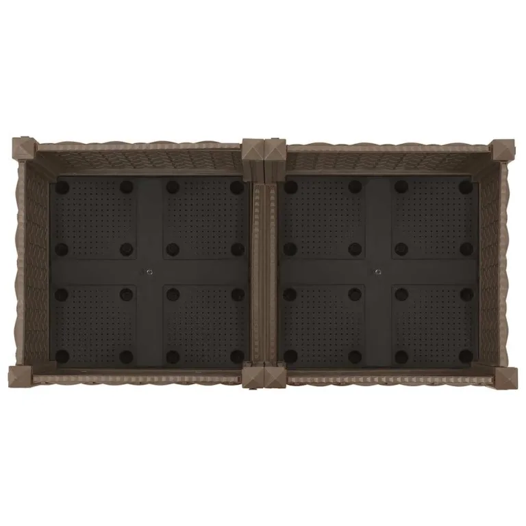 vidaXL Hochbeet Pflanzkasten Pflanzbeet Gemüsebeet Blumenbeet Blumenkasten Frühbeet Gartenbeet Blumenkübel Pflanzkübel 80x40x71cm Polypropylen – Bild 8