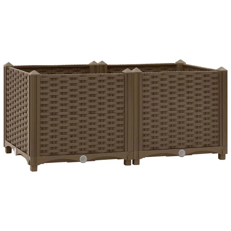 vidaXL Hochbeet Pflanzkasten Pflanzbeet Gemüsebeet Blumenbeet Blumenkasten Frühbeet Gartenbeet Blumenkübel Pflanzkübel 80x40x38cm Polypropylen – Bild 1