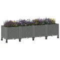 vidaXL Hochbeet Pflanzkasten Pflanzbeet Gemüsebeet Blumenbeet Blumenkasten Frühbeet Gartenbeet Blumenkübel Pflanzkübel 80x40x38cm Polypropylen - Thumbnail 10