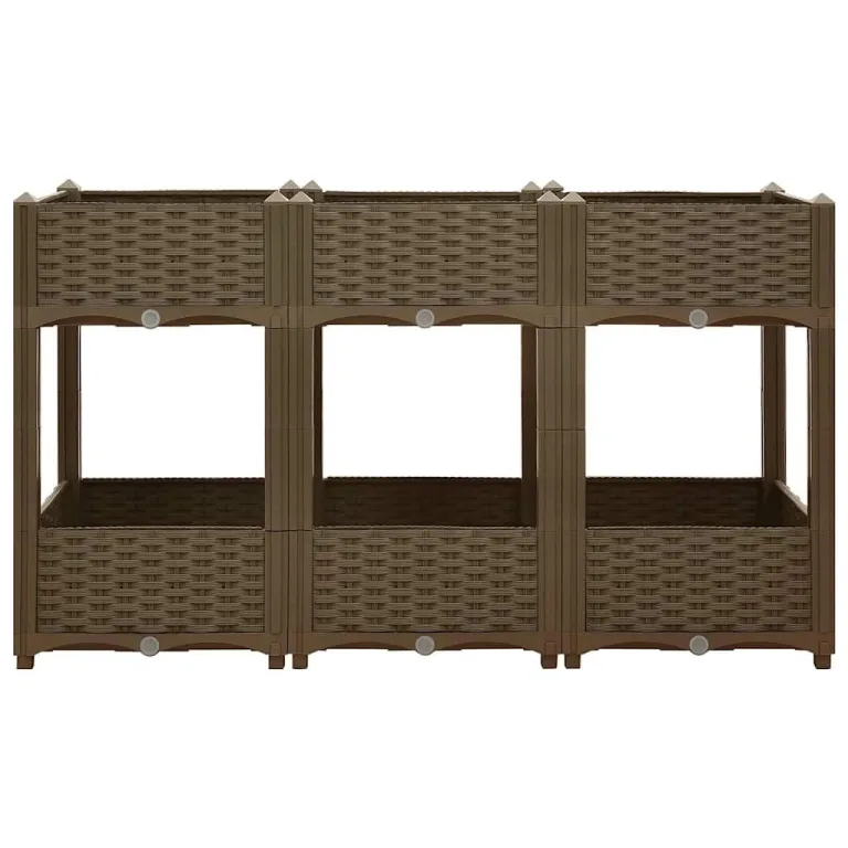 vidaXL Hochbeet Pflanzkasten Pflanzbeet Gemüsebeet Blumenbeet Blumenkasten Frühbeet Gartenbeet Blumenkübel Pflanzkübel 120x40x71cm Polypropylen – Bild 6