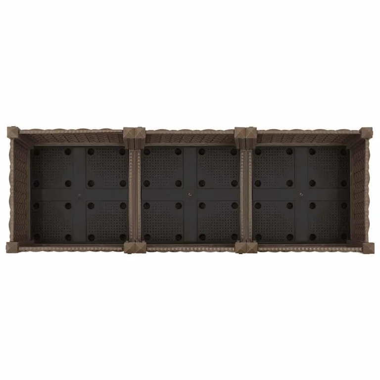 vidaXL Hochbeet Pflanzkasten Pflanzbeet Gemüsebeet Blumenbeet Blumenkasten Frühbeet Gartenbeet Blumenkübel Pflanzkübel 120x40x71cm Polypropylen – Bild 8