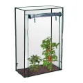 Relaxdays 3 x Tomatengewächshaus, Garten, Balkon, Foliengewächshaus Tomaten, HBT 150x100x50cm, Stahl, PVC-Folie, transparent - Thumbnail 1