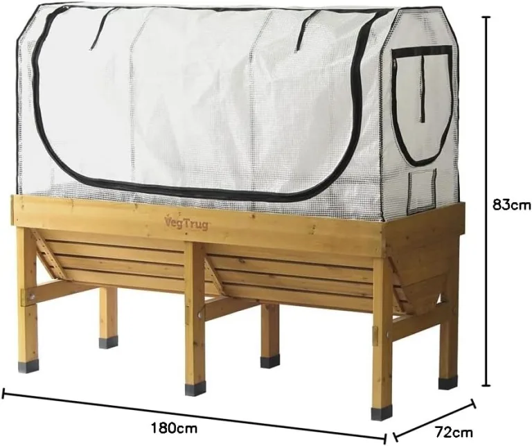 VegTrug Mittelgroßes Gewächshausgestell & Multiabdeckungs-Set, Weiß – Bild 2