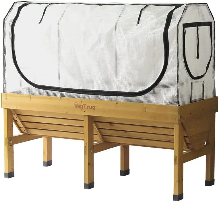 VegTrug Mittelgroßes Gewächshausgestell & Multiabdeckungs-Set, Weiß – Bild 1