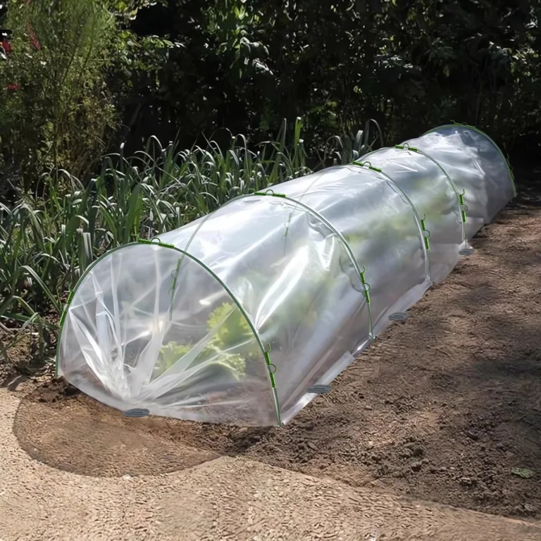 Mini Gewächshaus Tunnel Gewächshäuser für den Außenbereich, Gewächshaus Reifen, kleines Gewächshaus Kits zum Bauen, Gartenreifen, Hochbeete (Reifen + Abdeckung + Klammern + Clips) – Bild 1