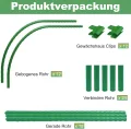 6 x Pflanztunnel, 86 x 110 cm Gartenreifen für Reihenabdeckung, Rostfreier Stahl Tunnelbögen mit Kunststoffbeschichtung, Gewächshaus-Reifen für Pflanzenabdeckung, Durchmesser 11 mm - Thumbnail 4