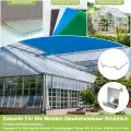 YUENFONG 14x Polycarbonat Hohlkammerstegplatten 4mm witterungsbeständig & lichtdurchlässig, Stegplatten Stoßsicheren und UV-beständigen für Gewächshaus Gartenbau Carports- 60,5 x 121 cm - Thumbnail 3