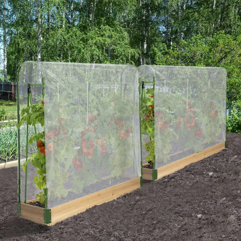 IDMarket - Duo Modulares Tomatengewächshaus Spezielles Wachstum Komplettset Plane + Stütze – Bild 5