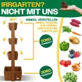 KESSER® Hochbeet mit 4 Etagen Premium Blumenkasten Blumentreppe Pflanztreppe Gemüsebeet Kräuterbeet Pflanzkübel Frühbeet Blumenbeet Pflanzkasten mit Gartenvlies - Beet inkl. Schaufelset, Braun - Thumbnail 3