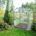 Relaxdays Foliengewächshaus, PVC-Folie, aufrollbare Tür & Fenster, HBT: 152x132x92 cm, Gewächshaus Tomaten, transparent - Thumbnail 2