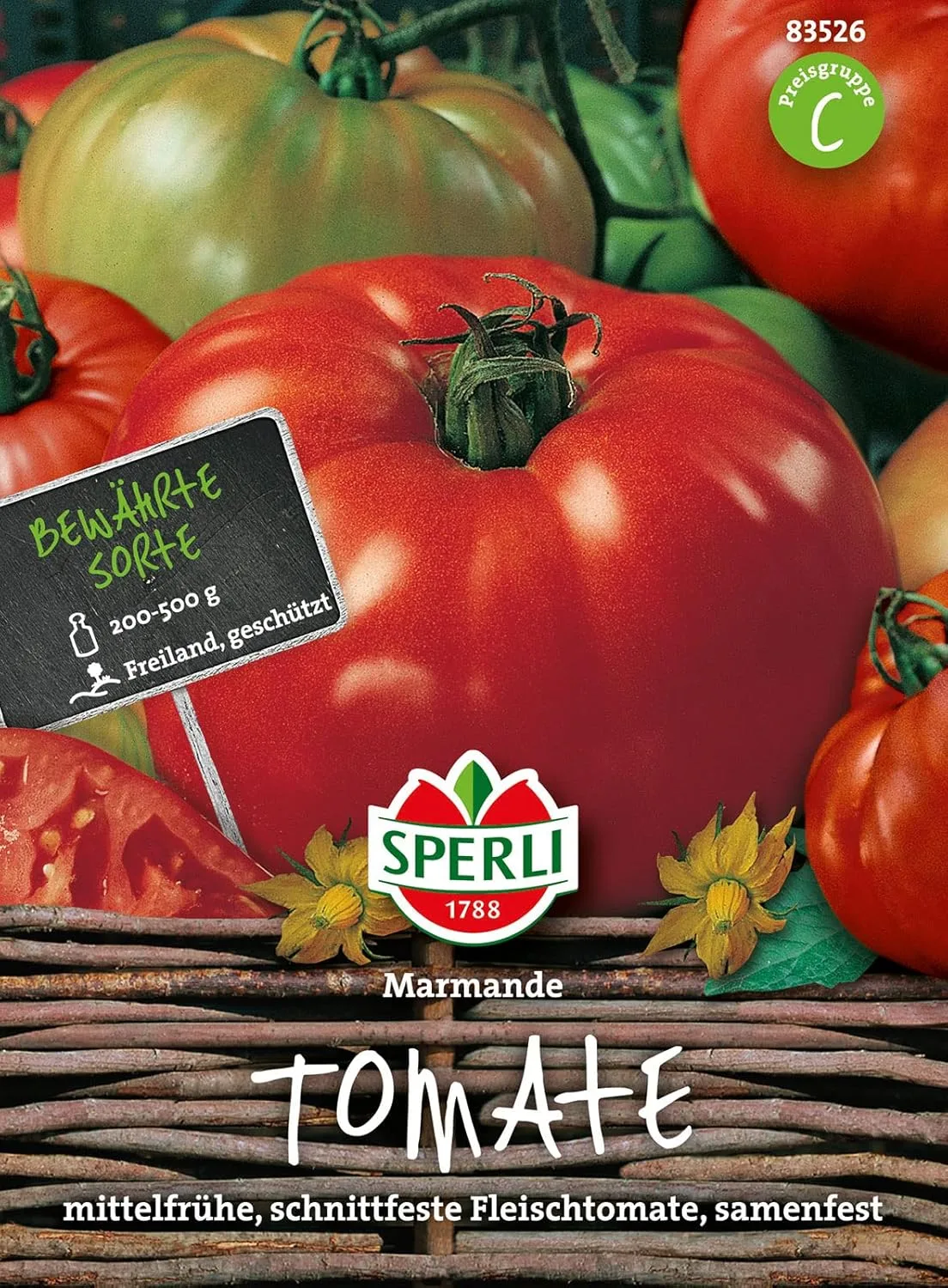83526 Sperli Premium Tomaten Samen Marmande | Fleischtomaten Samen | Tomatensamen Ochsenherz | Tomatensamen | Tomatensamen alte Sorten Freiland | Tomatensamen Resistent | Ochsenherz Tomatensamen - Bild 1