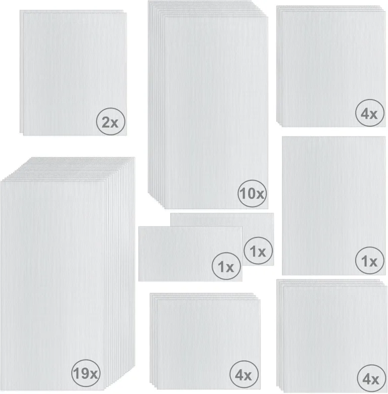Zelsius Hohlkammerstegplatten Set 46-teilig | 6 mm Gewächshausplatte | Ersatzplatten für Gewächshaus, Garten Treibhaus – Bild 1