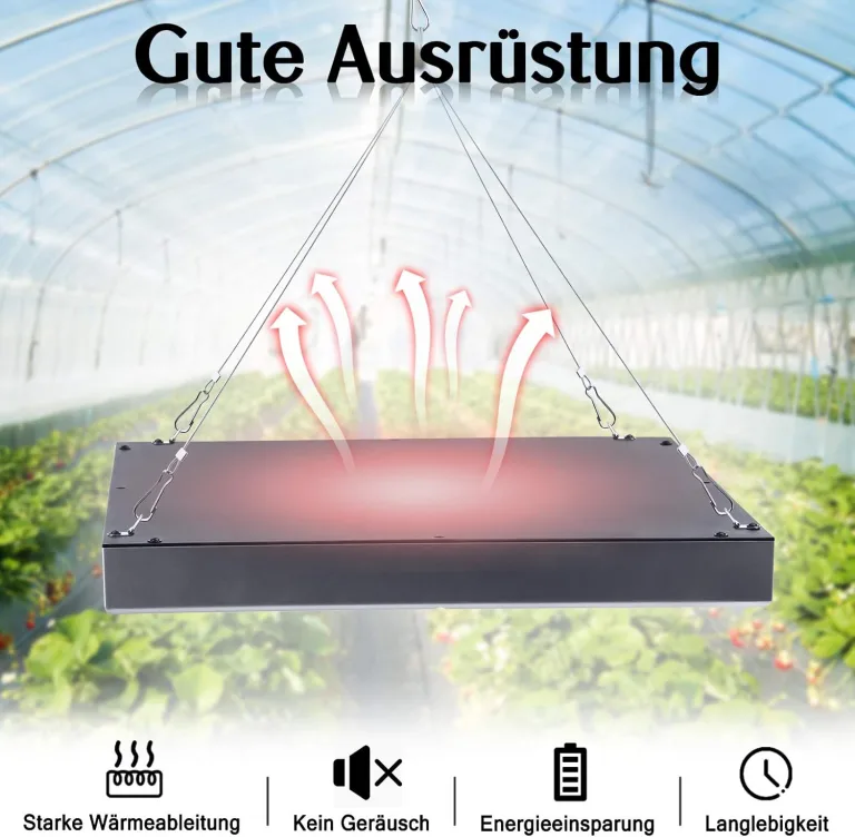 NAIZY 45W Pflanzenlampe 225LEDs Pflanzenleuchte LED Pflanzenlicht Rot&Blau vollspektrum Wachstumslampe 1.5m Kabellänge Innengarten Wachsen-Hängeleuchte, 310 * 310 * 35mm – Bild 11