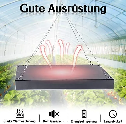 NAIZY 45W Pflanzenlampe 225LEDs Pflanzenleuchte LED Pflanzenlicht Rot&Blau vollspektrum Wachstumslampe 1.5m Kabellänge Innengarten Wachsen-Hängeleuchte, 310 * 310 * 35mm – Bild 6