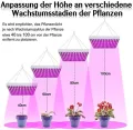NAIZY 45W Pflanzenlampe 225LEDs Pflanzenleuchte LED Pflanzenlicht Rot&Blau vollspektrum Wachstumslampe 1.5m Kabellänge Innengarten Wachsen-Hängeleuchte, 310 * 310 * 35mm - Thumbnail 4