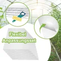 14er Polycarbonat Doppelstegplatte Hohlkammerstegplatten 605x1210x4mm Gesamtfläche 10,25 m² Stegplatte Gewächshausplatte inkl.50 Klammern & 50 Z-Clips - Thumbnail 7