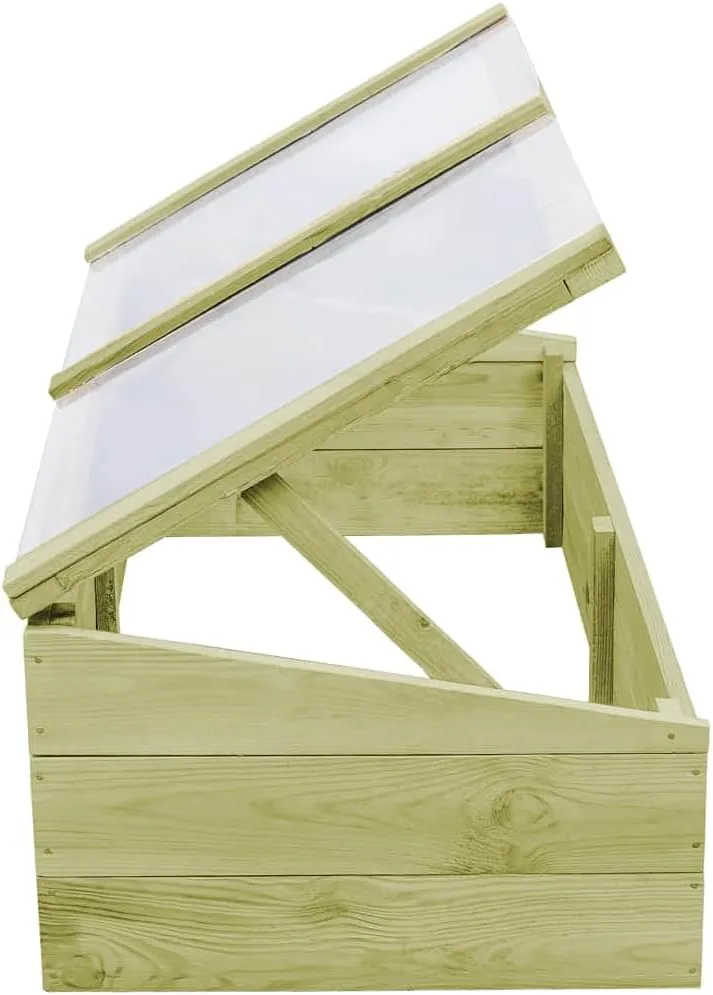 MOONAIRY Gewächshaus, Wintergarten Bausatz, Tomatenhaus, Treibhaus, Garten, Greenhouse, Gartengewächshäuser, Anlehngewächshaus, Imprägniertes Kiefernholz 100 x 50 x 35 cm – Bild 6