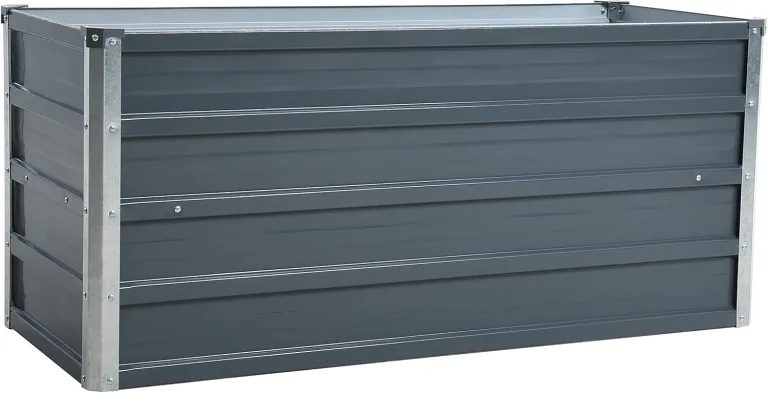 ESTEXO Hochbeet Metall Pflanzbeet Gemüsebeet Stahl Beet Pflanzkasten Blumenbeet Garten Verzinkt Gartenbeet RAL7016 (Anthrazitgrau) 100x40x45 cm – Bild 4