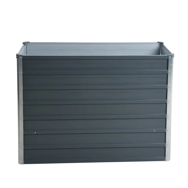 ESTEXO Hochbeet Metall Pflanzbeet Gemüsebeet Stahl Beet Pflanzkasten Blumenbeet Garten Verzinkt Gartenbeet RAL7016 (Anthrazitgrau) 100x40x77 cm – Bild 6