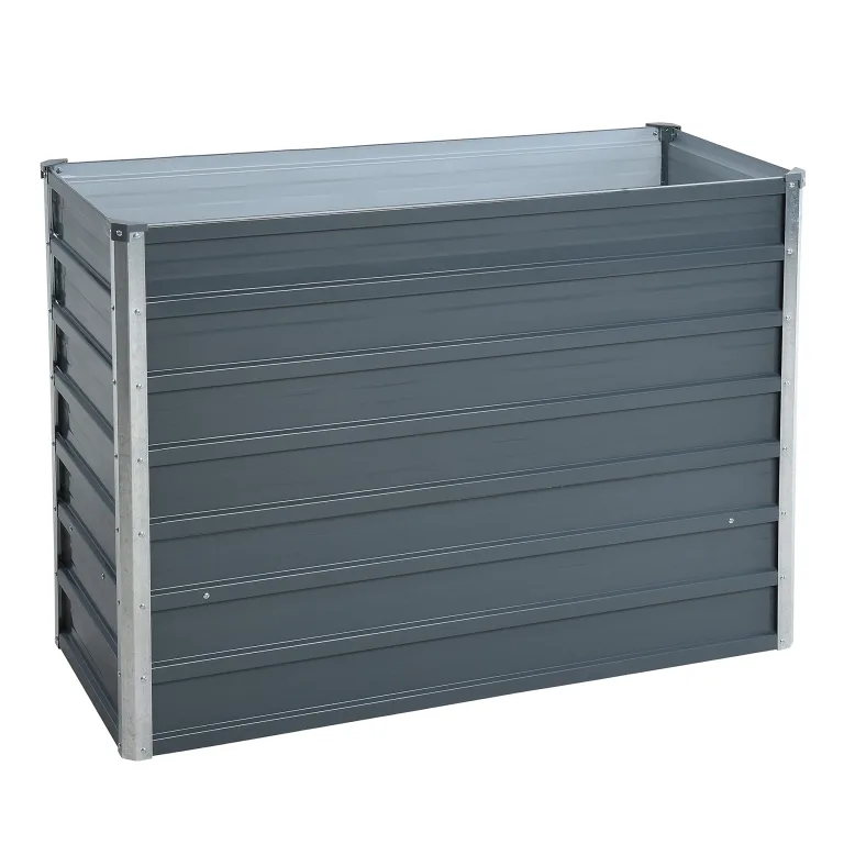 ESTEXO Hochbeet Metall Pflanzbeet Gemüsebeet Stahl Beet Pflanzkasten Blumenbeet Garten Verzinkt Gartenbeet RAL7016 (Anthrazitgrau) 100x40x77 cm – Bild 1