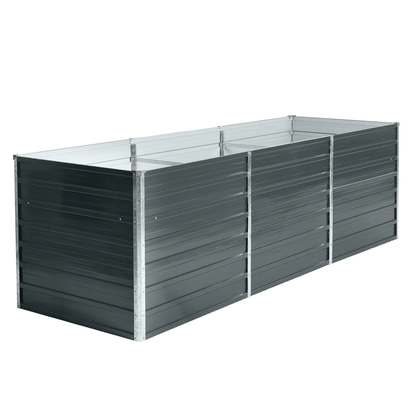 ESTEXO Hochbeet Metall Pflanzbeet Gemüsebeet Stahl Beet Pflanzkasten Blumenbeet Garten Verzinkt Gartenbeet RAL7016 (Anthrazitgrau) 240x80x77 cm - Bild 1