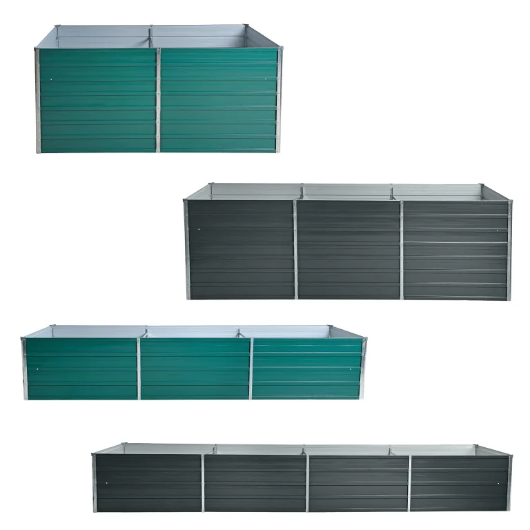 ESTEXO Hochbeet Metall Pflanzbeet Gemüsebeet Stahl Beet Pflanzkasten Blumenbeet Garten Verzinkt Gartenbeet RAL7016 (Anthrazitgrau) 240x80x77 cm – Bild 2