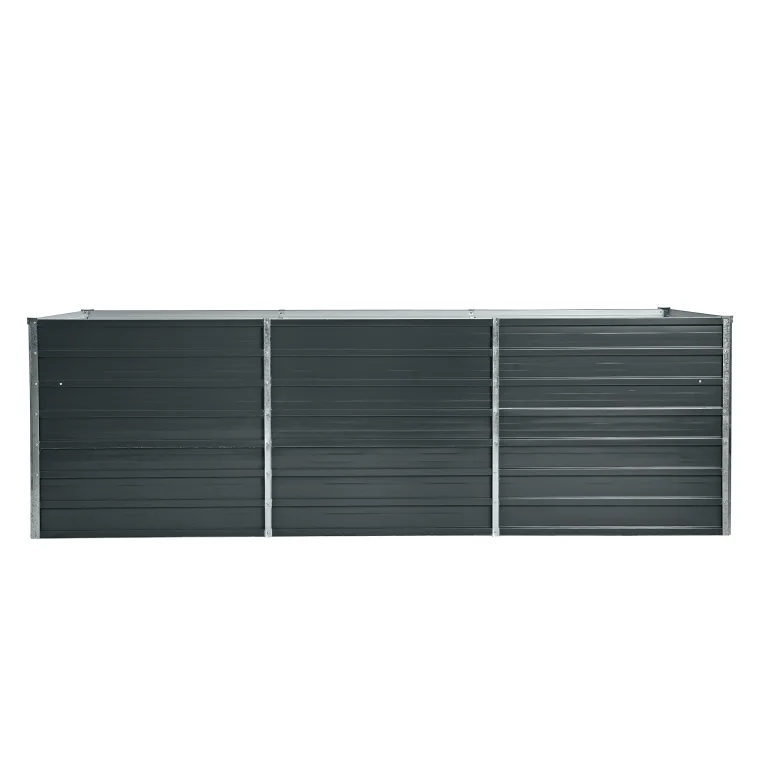 ESTEXO Hochbeet Metall Pflanzbeet Gemüsebeet Stahl Beet Pflanzkasten Blumenbeet Garten Verzinkt Gartenbeet RAL7016 (Anthrazitgrau) 240x80x77 cm – Bild 4
