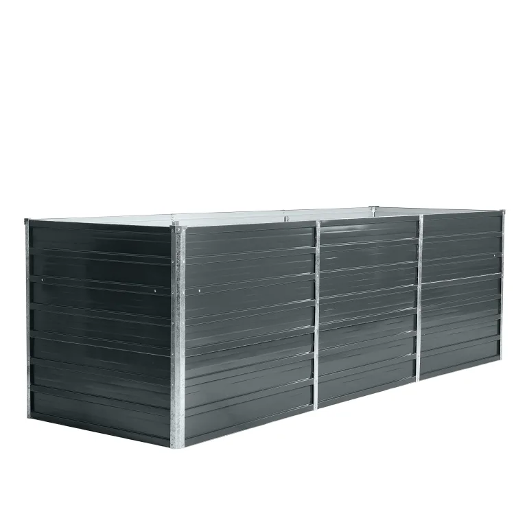 ESTEXO Hochbeet Metall Pflanzbeet Gemüsebeet Stahl Beet Pflanzkasten Blumenbeet Garten Verzinkt Gartenbeet RAL7016 (Anthrazitgrau) 240x80x77 cm – Bild 6