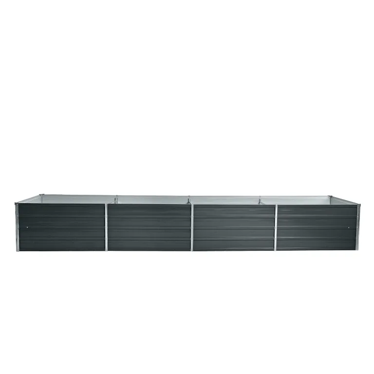ESTEXO Hochbeet Metall Pflanzbeet Gemüsebeet Stahl Beet Pflanzkasten Blumenbeet Garten Verzinkt Gartenbeet RAL7016 (Anthrazitgrau) 320x80x45 cm – Bild 4