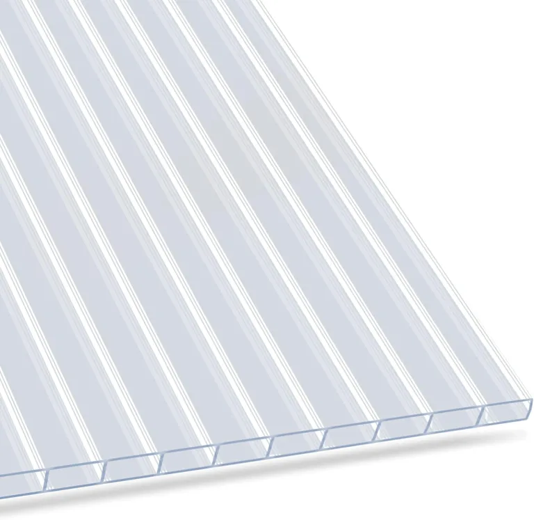 KARAT 10,25 m², Transparent 4 mm, Gewächshaus Stegplatten mit hoher Formbarkeit - 14 Stück - 60,5 x 121 cm - Hohlkammerplatten Doppelstegplatten aus Polycarbonat – Bild 2