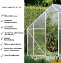 KARAT 10,25 m², Transparent 4 mm, Gewächshaus Stegplatten mit hoher Formbarkeit - 14 Stück - 60,5 x 121 cm - Hohlkammerplatten Doppelstegplatten aus Polycarbonat - Thumbnail 7