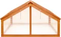 Tannenholz Gewächshaus Aufzucht Frühbeet Frühbeetkasten Treibhaus Pflanzenhaus Gartenhaus Pflanzbeet Tomatenhaus Braun 114x80x50cm - Thumbnail 4