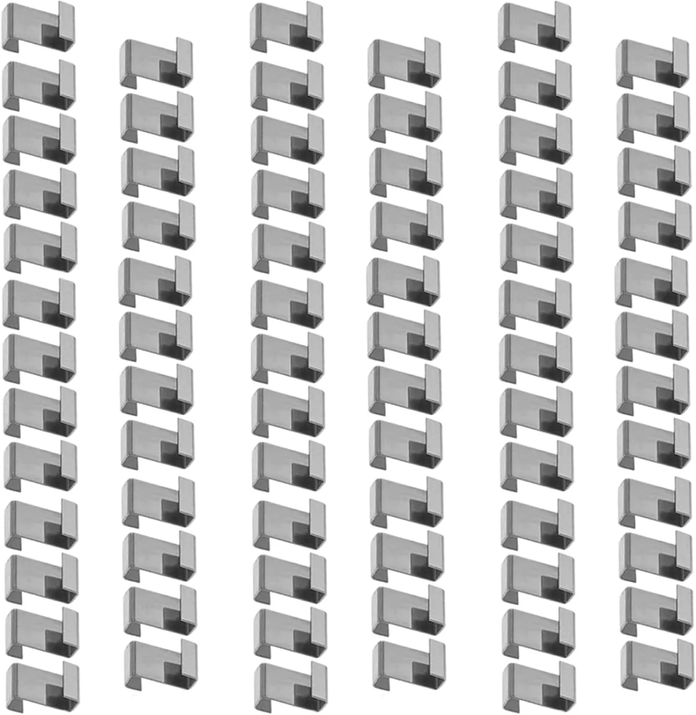 POPOYU 75 Stück Gewächshaus Klammern,GreenHouse Edelstahl Gewächshausclips Klammern,75 Stück Z Rostfreier für Hohlkammerplatten, Gewächshaus Platten, Doppelstegplatten - Bild 1