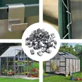 POPOYU 75 Stück Gewächshaus Klammern,GreenHouse Edelstahl Gewächshausclips Klammern,75 Stück Z Rostfreier für Hohlkammerplatten, Gewächshaus Platten, Doppelstegplatten - Thumbnail 5