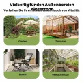 vidaXL Garten Hochbeet Pflanzkasten Pflanzbeet Gemüsebeet Blumenbeet Blumenkasten Frühbeet Gartenbeet Blumenkübel Pflanzkübel 600x80x45cm Verzinkter Stahl Silbern - Thumbnail 7